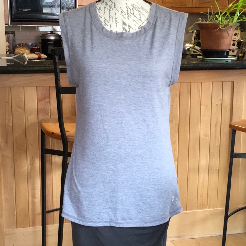 Danskin Now, Dry More Grey Workout Open Back Shirt